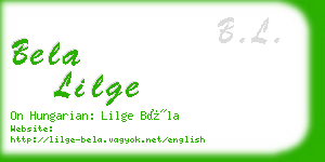 bela lilge business card